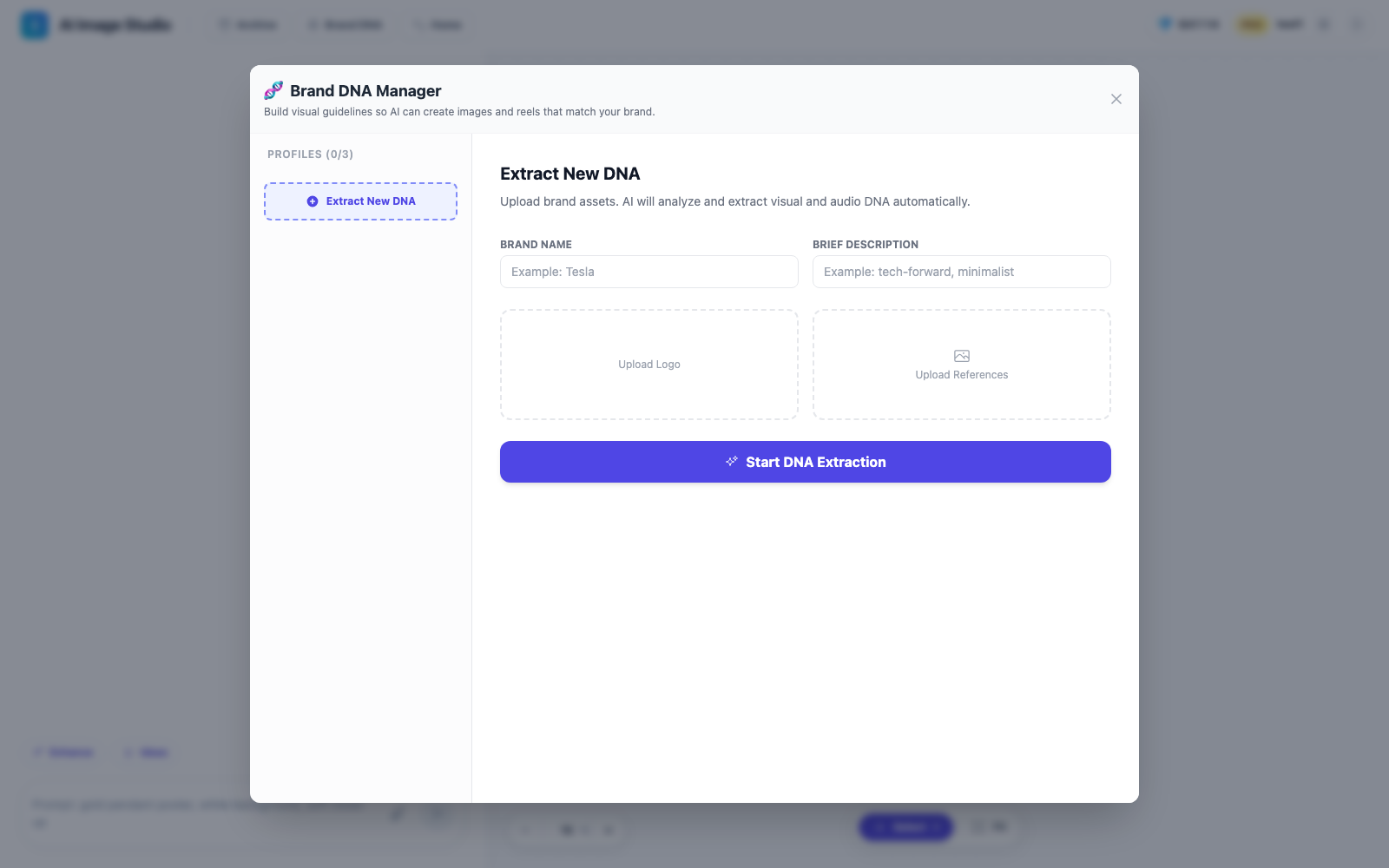 Muse English Brand DNA manager screenshot